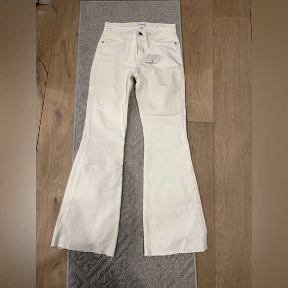 Frame Denim Denim - Frame Denim White Flare Wide-Leg Jeans
